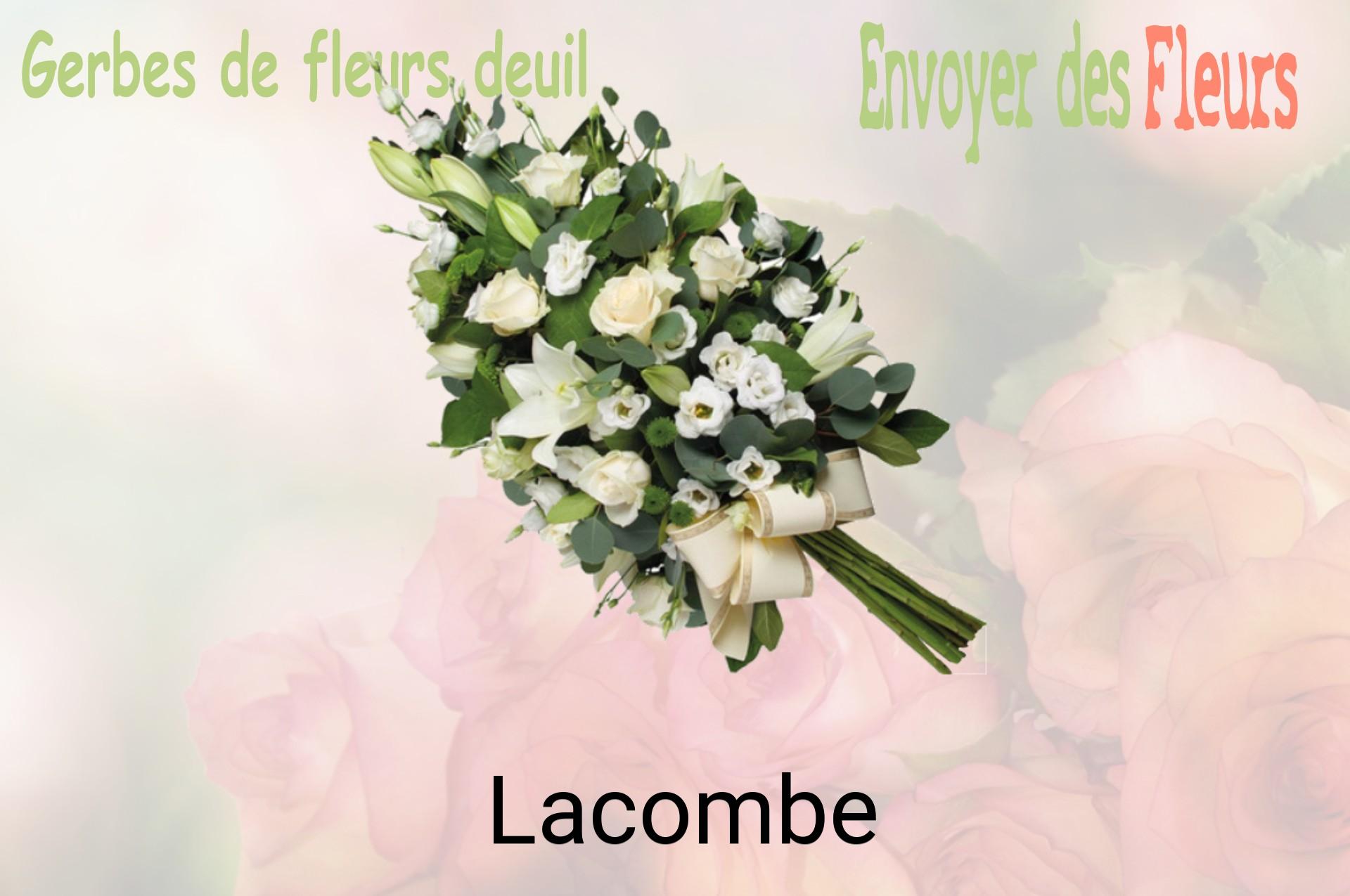 Gerbe de fleurs de deuil livrée à Lacombe